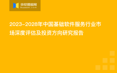 2019-2025年中国基础软件服务行业发展潜力分析及投资方向研究报告